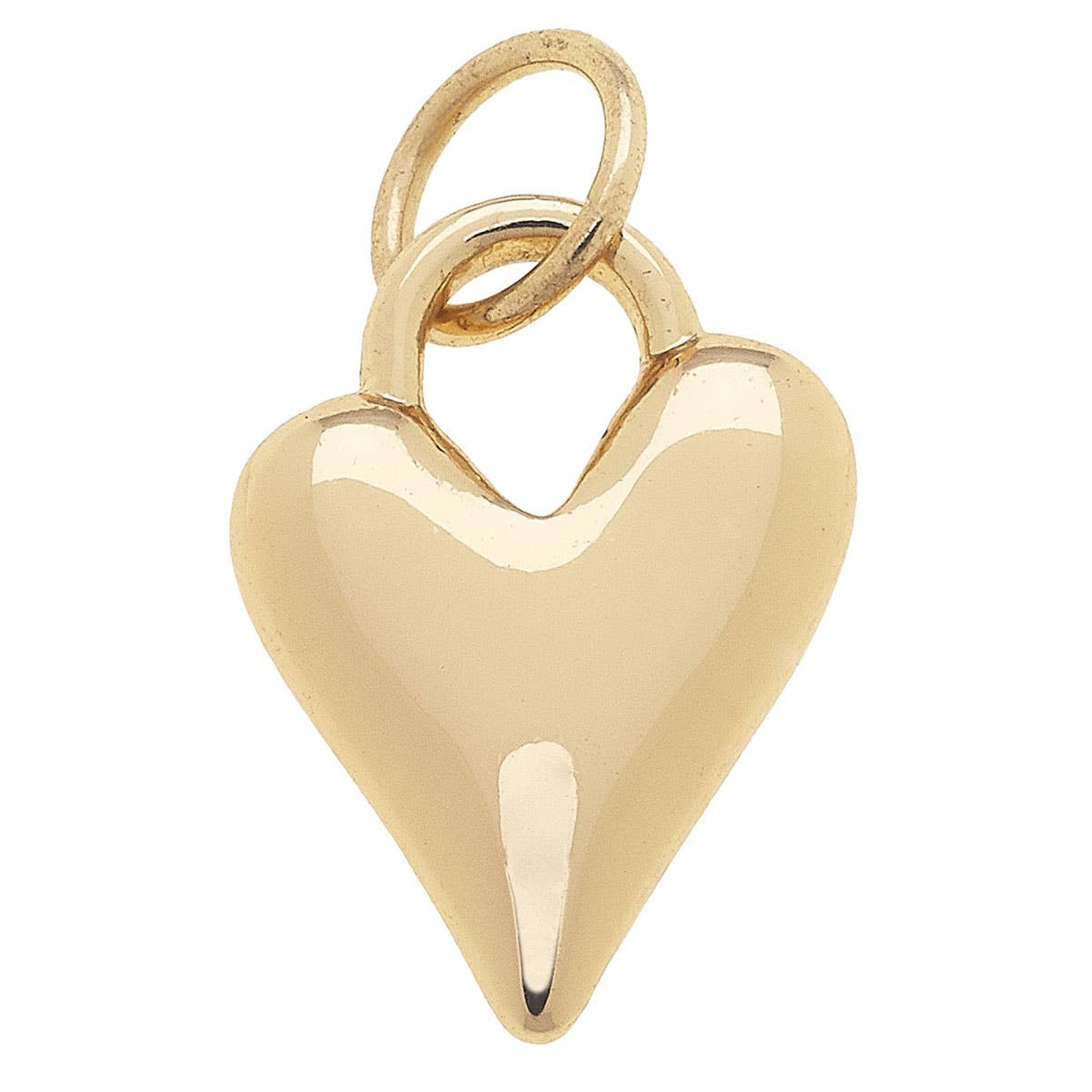 18k Gold Plated Puffy Heart Charm